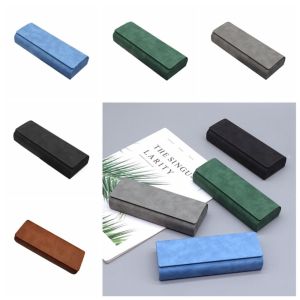 KODUS กันน้ำกันน้ำได้ เคสแว่นตาหนัง ป้องกันแรงกด แว่นตาป้องกัน ที่ใส่แว่นสายตา แฟชั่นสำหรับผู้หญิง กล่องป้องกันแว่นตา กล่องป้องกันแว่นตา ตัวผู้ผู้