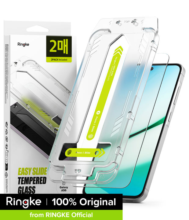 Ringke Easy Slide Tempered Glass [2 Pack] Compatible with [Samsung ...