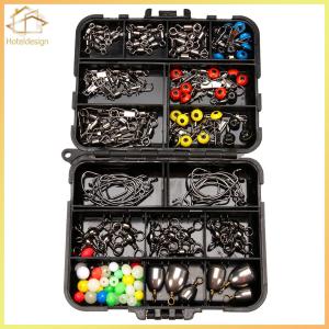 162pcs Fishing Accessories Kit Hooks Swivels Fishing Sinker Tackle Box