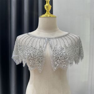 NUBE Sequin Embellished Flapper Shawl Beaded 1920s Evening Wrap Elegant Sequin Shoulder Shawl