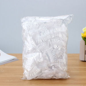 LEI 100pcs Disposable Earmuff Stransparent Waterproof Earmuffs Hair Dye Perm Color Plastic Earmuffs