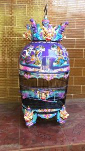 Sangkar Prekutot Full Ukiran Wayang & Finishing Airbrush Free Ongkir Seluruh Indonesia