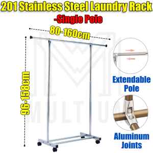 Foldable Stainless Steel 1.6M Laundry Rack Clothes Drying Rack Portable Foldable with Wheels Clothes Drying Rack Drying Rack Multifunction Laundry Drying Rack