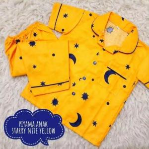 piyama anak starmoon yellow 1-16 tahun (GROSIR)