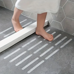24pcs Anti Slip Tape Self Adhesive Strips Bathroom Transparent Non-Slip Stickers Safety Shower Stickers Clear Shower Stickers