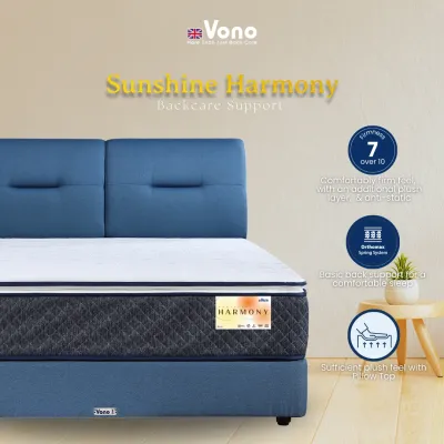 Vono Harmony Mattress (Tilam Vono) | 10 years Warranty | Orthomax Spring| Anti-Static | 11.5-inch Thickness | Back Care Support