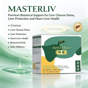 MASTERLIV Botani Liver Support Beverage Natural Milk Thistle Formula 15 Sachets