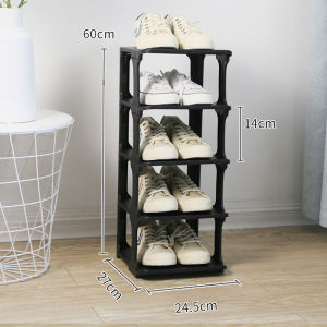 【In Stock】5/8 Layer Black/Blue/White Stackable Plastic Shoe Storage Rack Multi-layer Simple Shoe Rack home Organizer Dormitory HBO/BTO