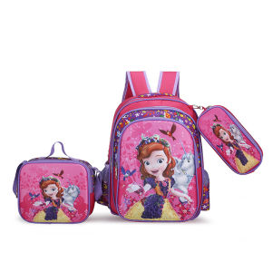 LZD  One-in-One Trolley School Bag Childrens Hard Shell School Bag Removable Trolley School Bag Hard Shell Cartoon School Bag