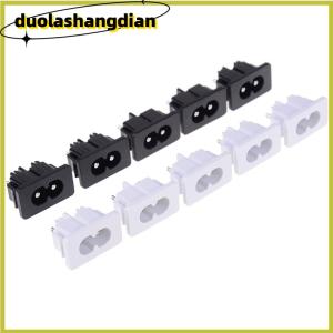 [Duola] 5pcs AC250v 2.5A IEC320 C8ชาย2 Pins Power Inlet SOCKET CONNECTOR