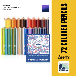 Arrtx Artist-Quality Colored Pencils Set of 72 Vibrant & Metallic Colors with Comfort Grip