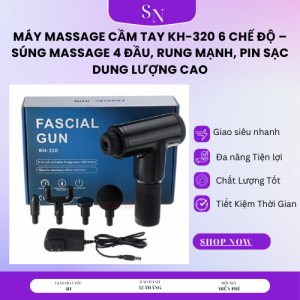 Máy massage cầm tay Fascial Gun KH-320 Súng massage giãn cơ bắp Fascial Gun cao cấp Súng Massage Gun Cầm Tay - Súng Mát Xa Cầm Tay Nhật Bản súng massage fascial gun - máy massage mini cầm tay Chính Hãng Suno Top