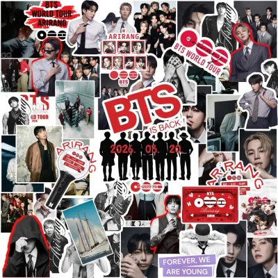 clu 55PCS/Set BTS Stickers ARIRANG Jung Kook Graffiti Luggage Skateboards Waterproof Decoration ulc