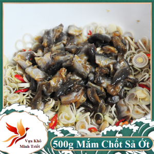 1kg Mắm Cá Chốt Trộn Sả Cắt Khoanh Tươi Ngon Vị Ớt Cay Nhẹ Vừa Ăn Tốn Cơm Hao Rau Sống- VỰA KHÔ MINH TRIẾT