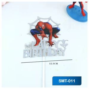 | Cake Decoration | Spiderman Spidey Spider Web Theme Paper Kids Birthday Cake Topper 蜘蛛侠主题纸插牌儿童生日蛋糕装饰