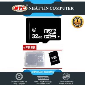 Thẻ nhớ MicroSDHC NTComputer 32GB Class 10 (Đen) + Tặng adapter và hộp thẻ - Nhất Tín Computer