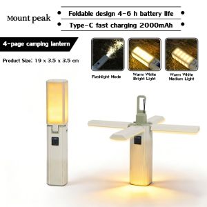 Multi-functional camping light: combines phone charging and lighting in one weighing only 167g. Hanging design makes it suitable for outdoor camping home emergencies and parties