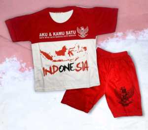 SETELAN BAJU ANAK LAKI LAKI PEREMPUAN MERAH PUTIH 17 AGUSTUS SERAGAM KEMERDEKAAN HUT RI