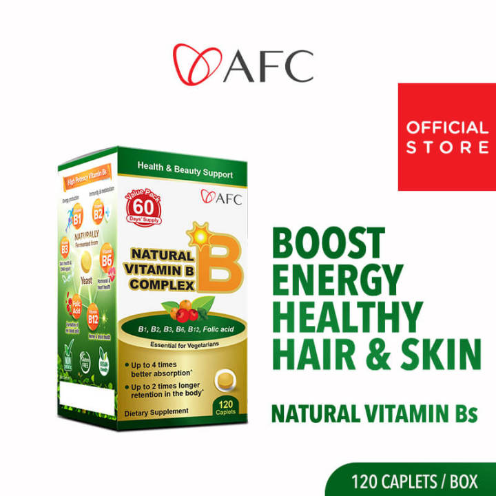 AFC Natural Vitamin B Complex Boost Energy & Memory Relieves Brain