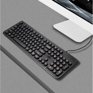 Zeus K-100 ( SteamPunk ) Retro Round Keycaps 104 Keys Keyboard For Gaming And Office