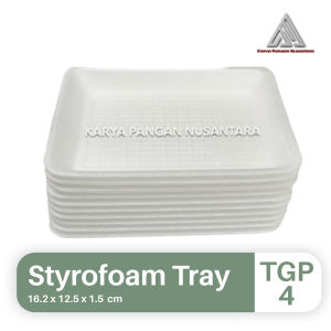 STYROFOAM TRAY TGP 4 STEROFOAM TRAY TGP-4 FOAM TRAY GABUS BUAH PACK 10 PCS