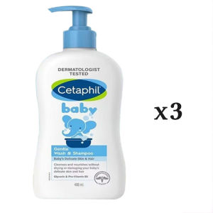 Cetaphil Baby Moisturising Bath & Wash / Baby Wash Shampoo 400ml with Organic Calendula