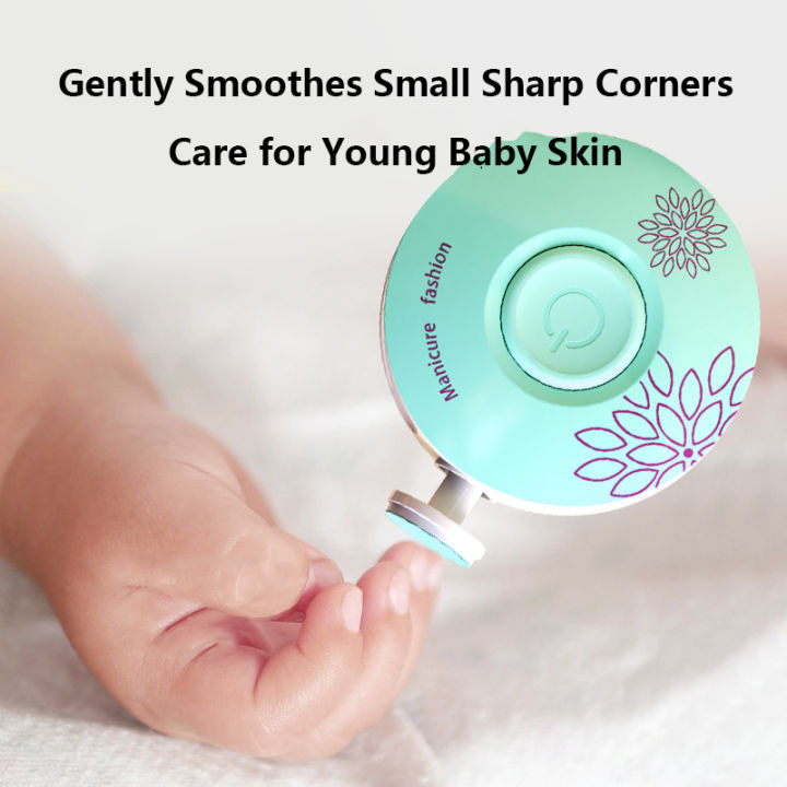 Baby Electric Nail File Battery Operated Newborn Nail Trimmer for Toes