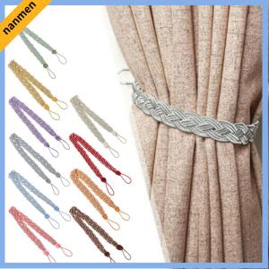 NANMEN Home Decor Hold Practical Simple Braided Tiebacks Curtain Holder Rope Satin Voile Strap Tie Backs