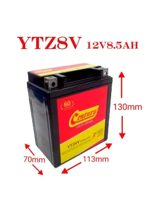 YTZ8V BATTERY GEL YAMAHA R25 / XMAX / RFS150 / KLX150 / DZM200 113mm(L) x 70mm(W) x 130mm(H) YUASA YOKOHAMA