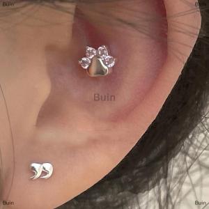 [COD] Buin 1Pair Opal Cats Claw Ear Bone Nail Spiral Stud Earrings For Women Girls Party New Fine Jewelry Gift