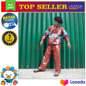 Optimus Jas Hujan Setelan - Raincoat Dewasa Jaket Celana Pria Wanita Murah - Coklat
