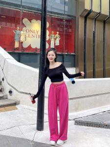 🌟 MUDJAI COLLECTION (มัดใจ) กางเกงวอร์มเอวสูง ขาปล่อย มีเชือก เนื้อผ้านุ่มใส่สบาย