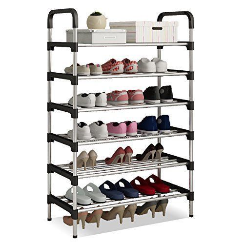 RL 6Layer Shoe Rack Stainless Steel Stackable Shoes Organizer Storage Stand COD