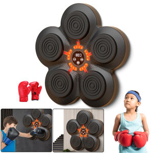 GYMPRO Smart Music Boxing Machine Wall Target Led Lighted Sandbag Relaxing Reaction Training Target for Boxing Sports Agility Reaction