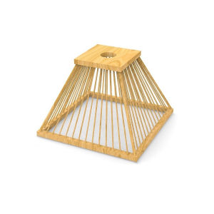 Đèn Tre Gỗ Thả Trần Trang Trí Dùng Để Decor Nhà Hàng Quán Cafe Homestay... Cực Chất. Mẫu Nón Vuông- Apollo_90 Shop
