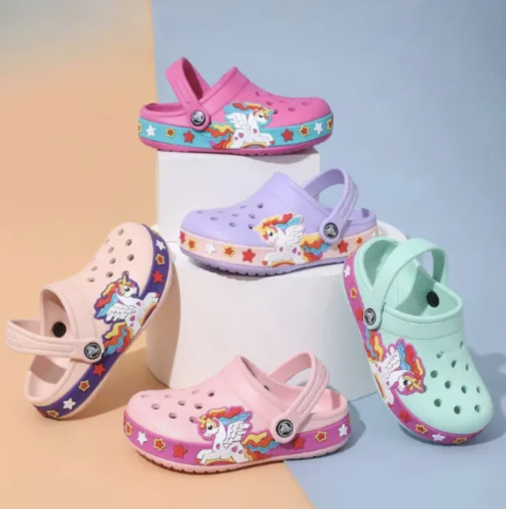 Nook Fashion Girls Unicorn Crocs Cute Kids Clogs Cartoons Colorful ...