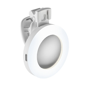 Rings Light for Laptop Desk Clip OnSmall Computer Video Conference Lighting Adjustable LED Selfie Light