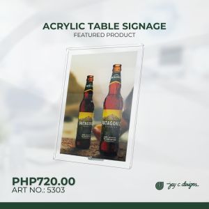 Acrylic Table Signage QR Sign Customized Signage Jay C. Designs 5303