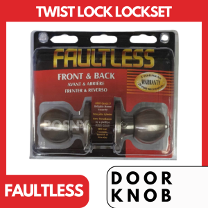Faultless Twist Lock Door Knob in Stainless