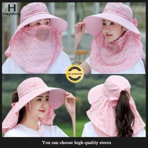 Hayating Sun Hat Female Summer Hat Cover Face Breathable Sun Hat All-match Summer Hat with Big Rim Anti-ultraviolet Cycling Sunhat