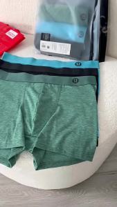 Free Shipping LULU Mens underwear made with skin-friendly colored cotton seamless design loose and comfortable fit featuring a four-corner style