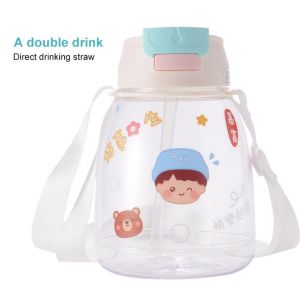 Botol Minum Anak Big Belly FREE Sticker FREE Tali FREE Sedotan 2IN1 BPEA FREE