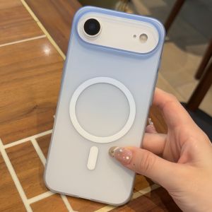 Luxury Gradient Color Matte Clear Ultra Thin For Magsafe Case for iPhone 17 Air 16 15 14 13 Plus 12 Pro Max Hard Magnetic Cover