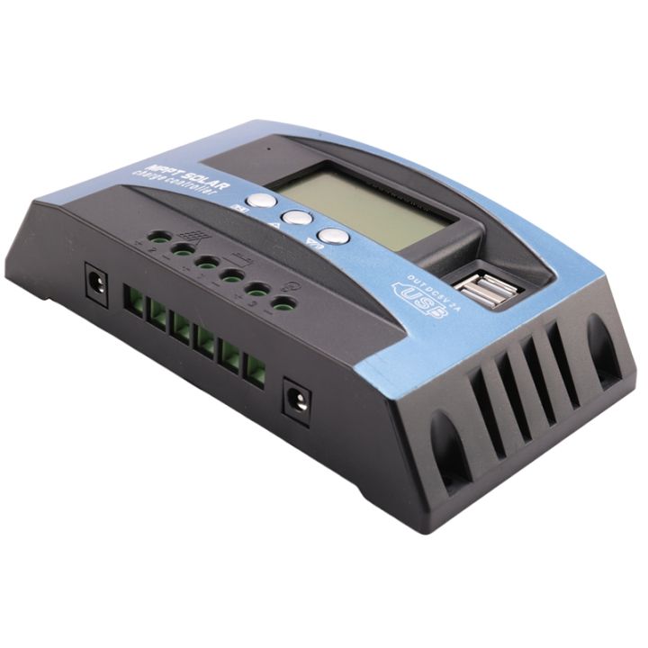 (XDRP) 100A MPPT Solar Charge Controller Dual USB LCD Display 12V 24V ...