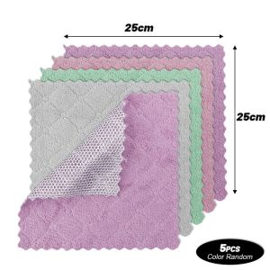 10Pcs Double-Sided Cleaning Rags / Multipurpose Non Scratch Wire Dishcloth / Non-stick Oil Kitchen Magic Towels / Microfiber Cleaning Cloths for Cleaning Dish Sink Counter Stove