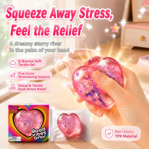 Heart-Shaped Squeezable Toy Slow Rising Soft Stress Relief Fidget Toy Non Sticky Quick Rebound Sensory Squishy Toy
