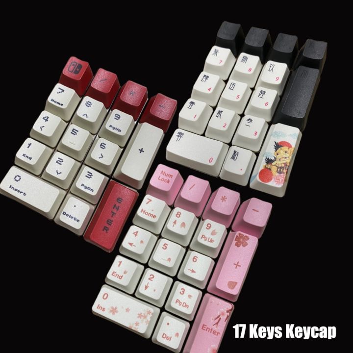 Keycap Mechanical Keyboard 17key Number Numpad Caps Leycap PBT Material ...