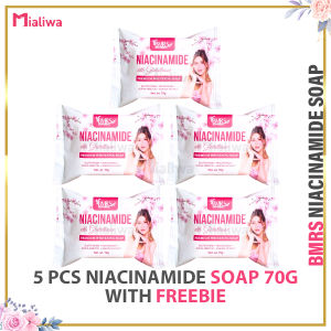 10 Pcs BMRS Niacinamide Soap Sabon Pampaputi Exfoliating Moisturizing Facial Body Wash Moisturizer Glutathione Glycerin Acne Pimple Pore Minimizer Pekas Melasma Scar Blemishes Blackhead Wrinkles Dark Spot Hydrating Beauty Glass Skin Care For Men & Women