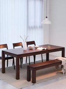 LZ-[Color Size Can Be Customized] Solid Wood Dining Table Solid Wood Desk Solid Wood Writing Table Solid Wood Desk Study Table Conference Table