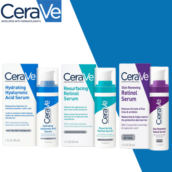 CeraVe Retinol Facial Serum for Post-Acne Marks and Skin Texture Pore ...